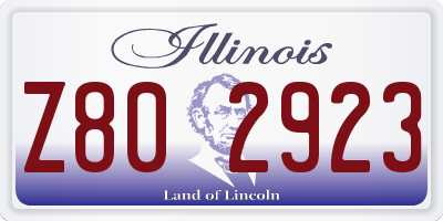 IL license plate Z802923