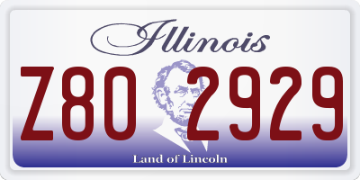 IL license plate Z802929