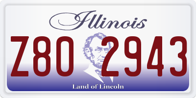 IL license plate Z802943