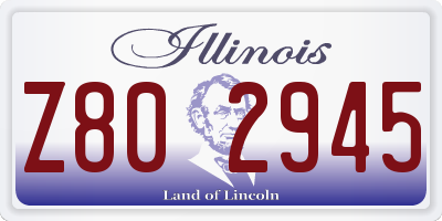 IL license plate Z802945