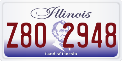 IL license plate Z802948