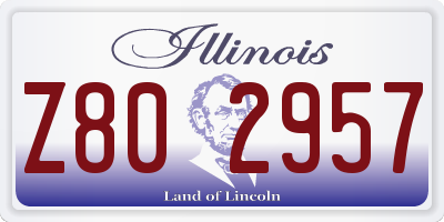 IL license plate Z802957