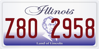 IL license plate Z802958