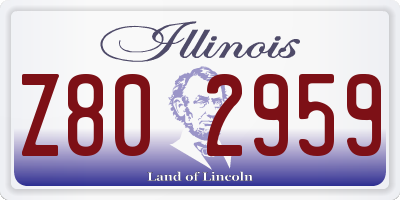 IL license plate Z802959