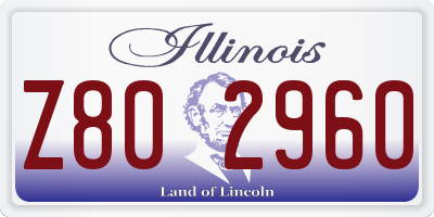 IL license plate Z802960