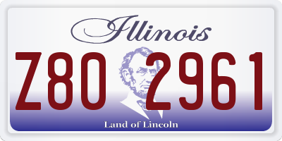 IL license plate Z802961