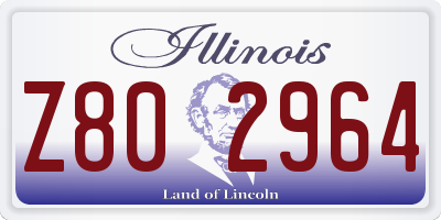 IL license plate Z802964