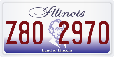 IL license plate Z802970