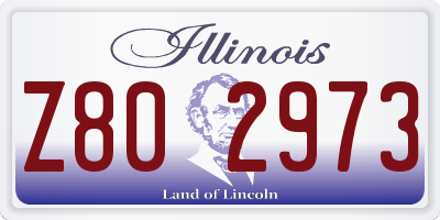 IL license plate Z802973