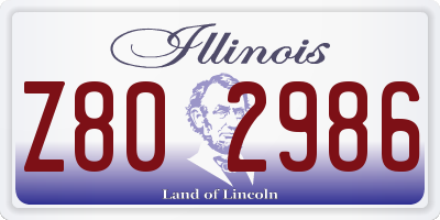 IL license plate Z802986