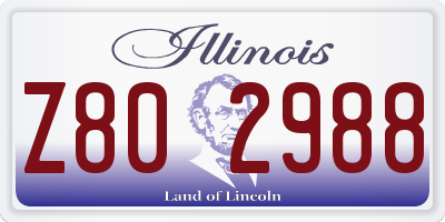 IL license plate Z802988