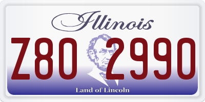 IL license plate Z802990