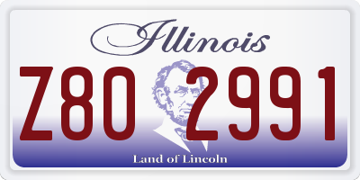 IL license plate Z802991