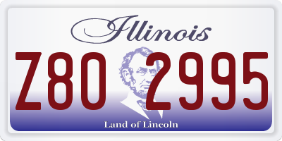 IL license plate Z802995