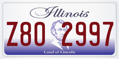 IL license plate Z802997