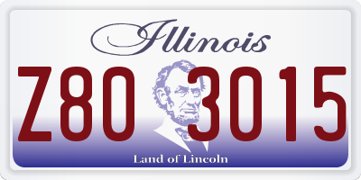 IL license plate Z803015