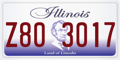 IL license plate Z803017