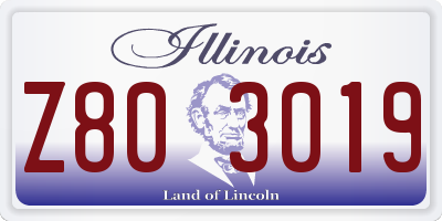 IL license plate Z803019