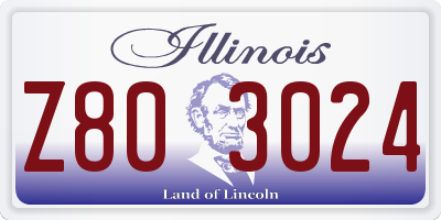 IL license plate Z803024
