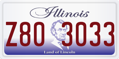 IL license plate Z803033