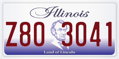 IL license plate Z803041