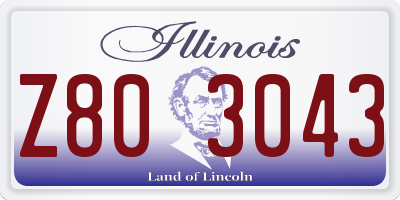 IL license plate Z803043