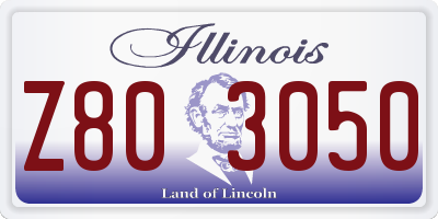 IL license plate Z803050