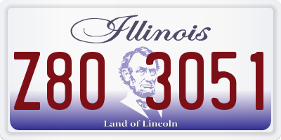 IL license plate Z803051