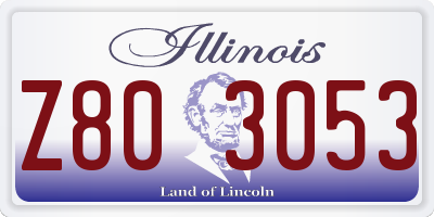 IL license plate Z803053