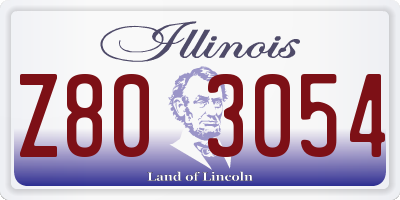 IL license plate Z803054