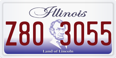 IL license plate Z803055