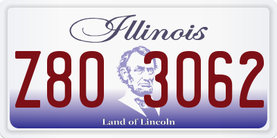 IL license plate Z803062