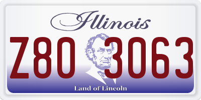 IL license plate Z803063