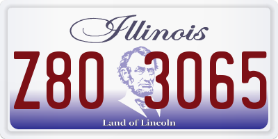 IL license plate Z803065