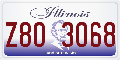 IL license plate Z803068