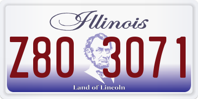 IL license plate Z803071