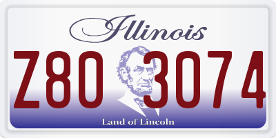 IL license plate Z803074