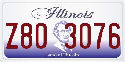 IL license plate Z803076