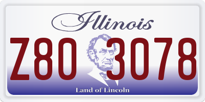 IL license plate Z803078