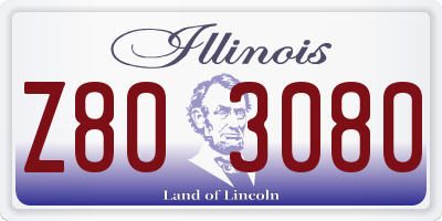 IL license plate Z803080