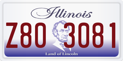 IL license plate Z803081