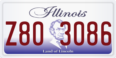 IL license plate Z803086