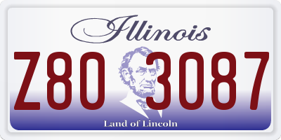 IL license plate Z803087