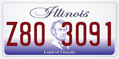 IL license plate Z803091