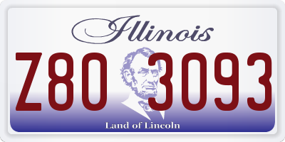 IL license plate Z803093