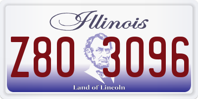 IL license plate Z803096