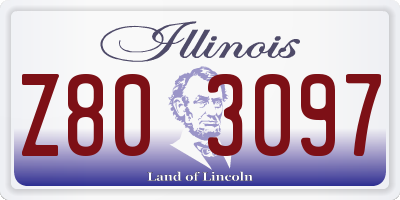 IL license plate Z803097