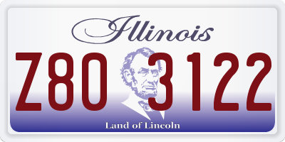 IL license plate Z803122