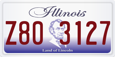 IL license plate Z803127