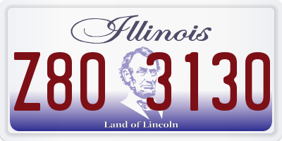 IL license plate Z803130